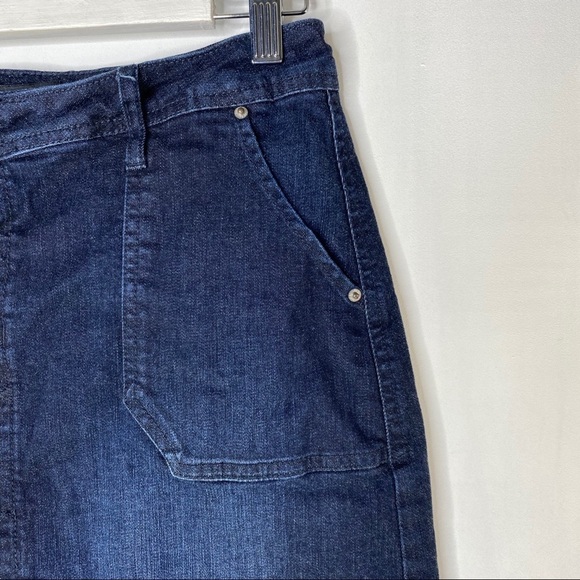 Kensie Jeans Button Front Denim Skirt - Picture 3 of 10